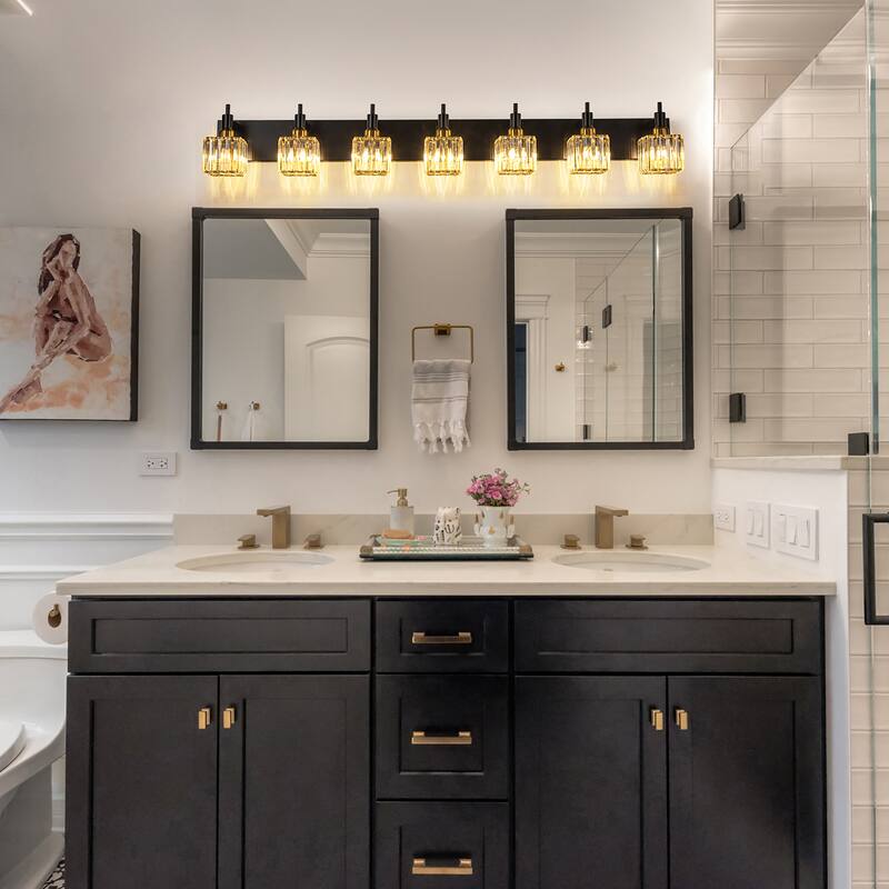 2/3/4-Light Modern Bathroom Crystal Vanity Light Wall Sconces
