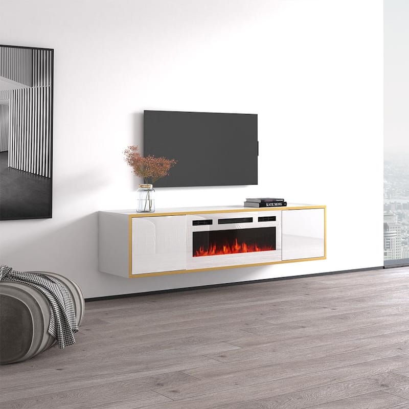 Goldie WH-EF Electric Fireplace 65" TV Stand