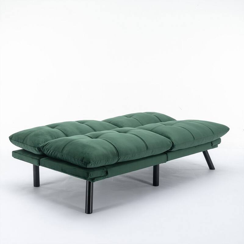Modern Upholstered 2-Seater Sofa Bed with Adjustable Backrest and Armrests - 70:l