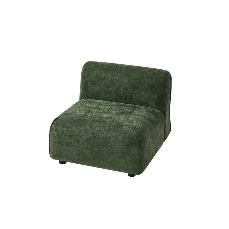 Christopher Knight Home - Marcella Modern Plush Upholstered Accent Chair with Curved Padded Back and Non-slip Feet