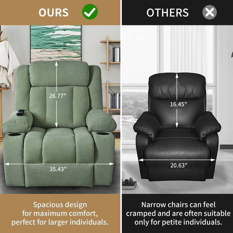 Power Lift Recliner Chair,Fabric Lift Chairs w/Extended Footrest,Theater Seating with 2 Cup Holders,Side Pockets,Remote Control