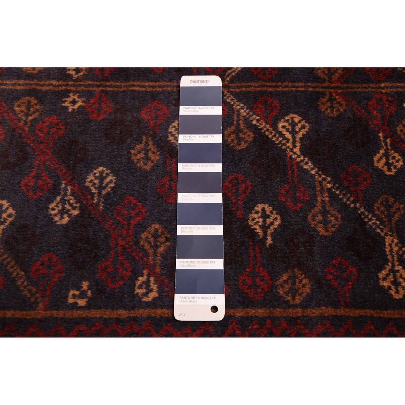 ECARPETGALLERY Hand-knotted Teimani Dark Navy Wool Rug - 3'3 x 7'7