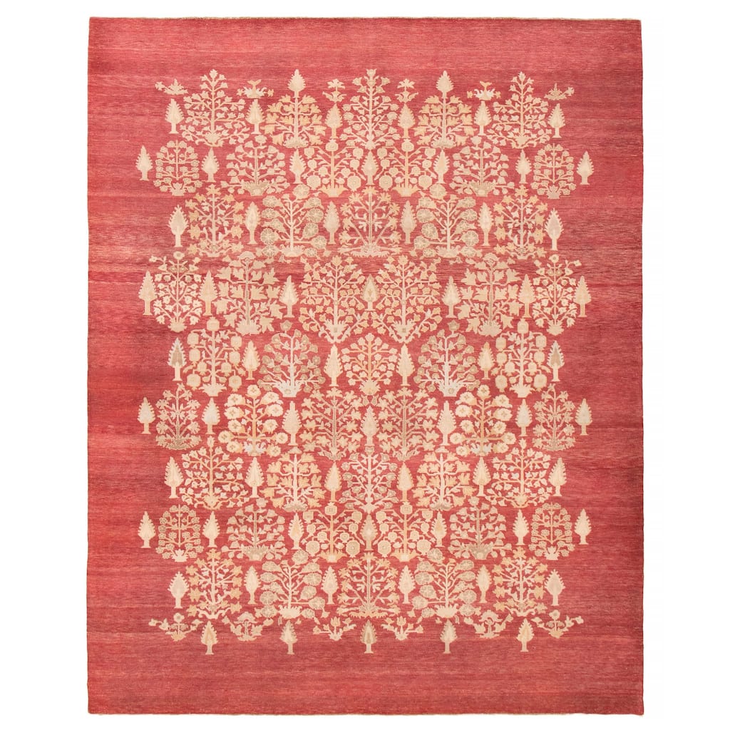 ECARPETGALLERY Hand-knotted Peshawar Finest Red Wool Rug - 7'10 x 10'1