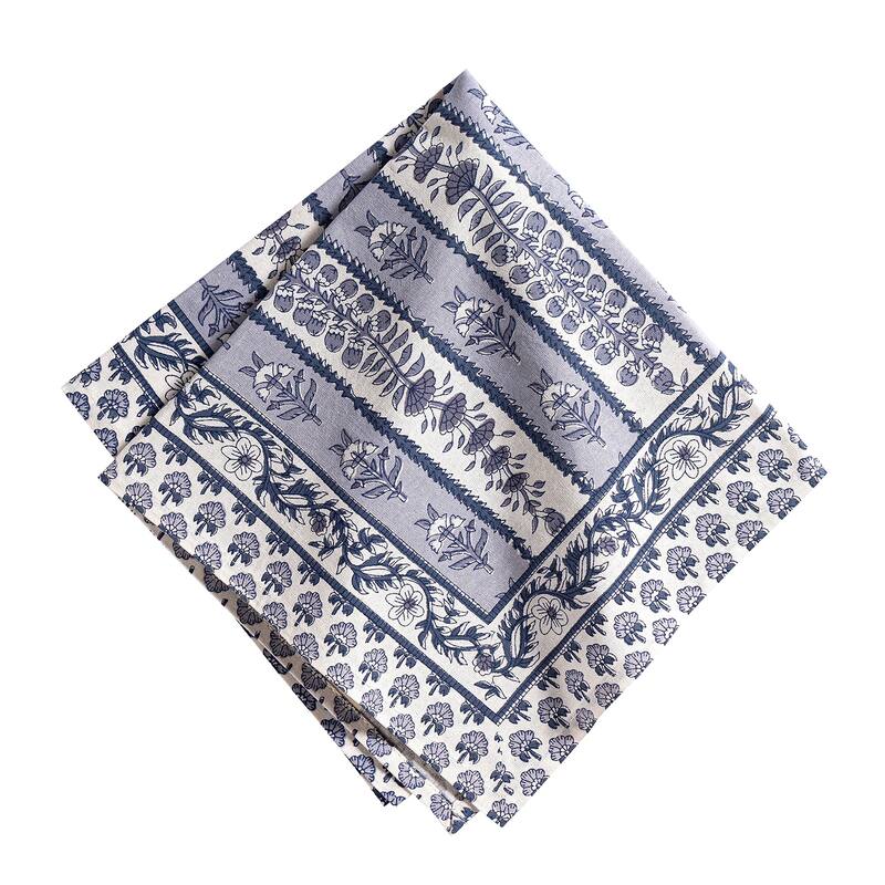 Couleur Nature Provence Avignon Blue/Marine Napkins - Set of 6