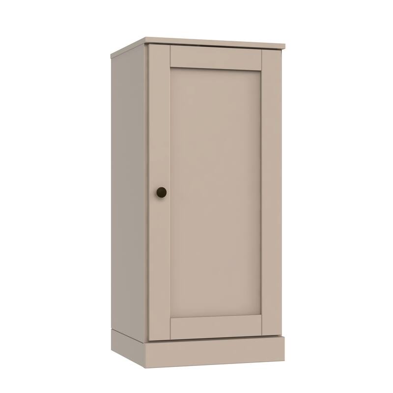 Palace Imports 100% Solid Wood 3-Shelf Bookcase with Shaker Door and Adjustable Shelves