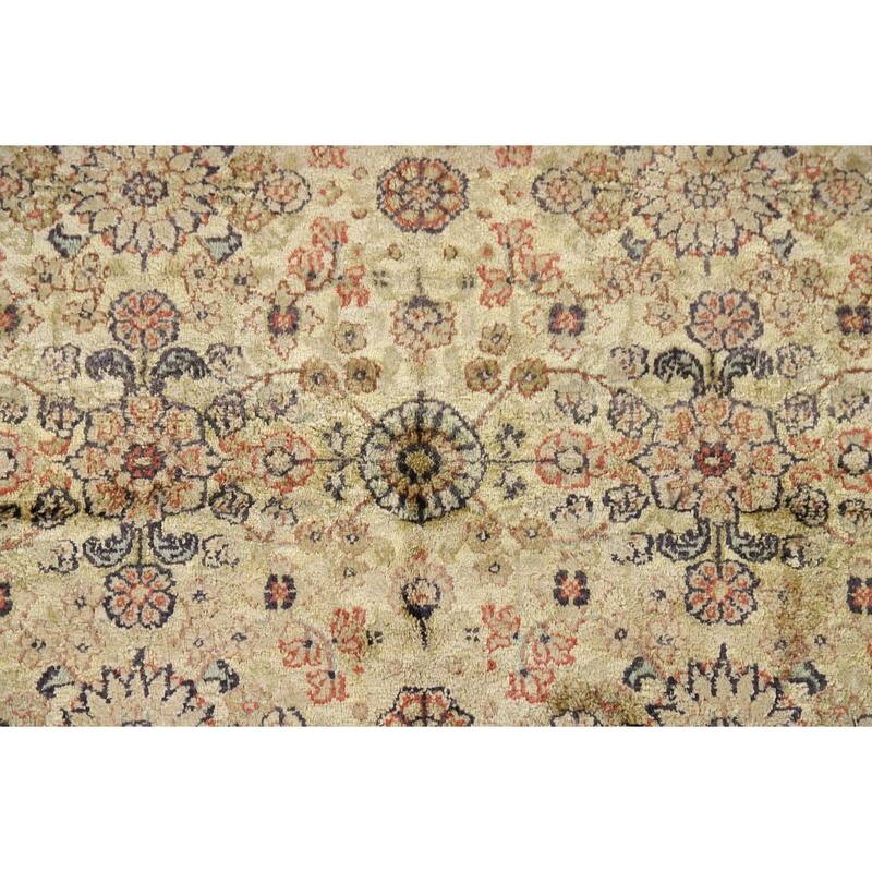 Pre-1900 Antique Silk Farahan Foyer Rug Hand-Knotted Wool Carpet - 4'0" x 6'0"