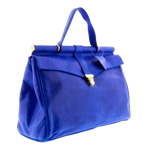 HS2071 VIVI Blue Leather Top Handle/Shoulder Bag - 19-9.5-5