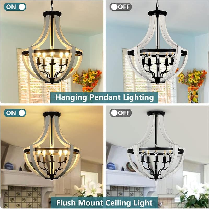 Modern Metal 5-light Candle Chandeliers Light Fixture