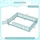 preview thumbnail 4 of 9, Kids' Queen Size Bed Frame Wooden Floor Bed with Safety Rails