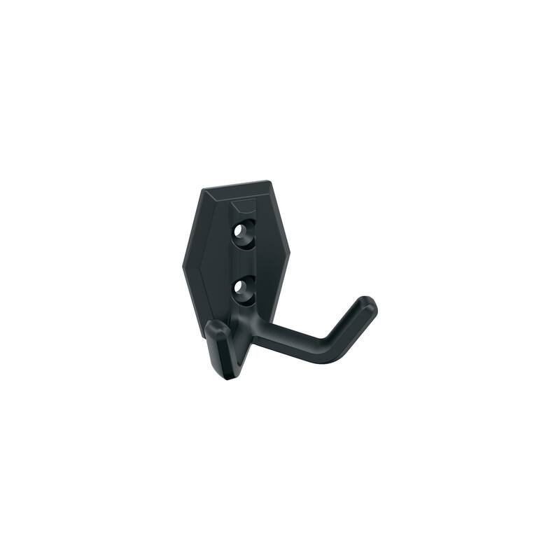 Amerock Benton Double Prong Decorative Wall Hook - Matte Black