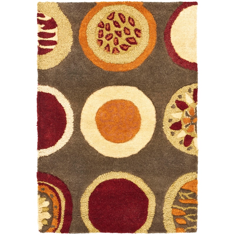 SAFAVIEH Handmade Soho Lynsey N.Z. Wool Rug - 2' x 3' - Brown/Multi