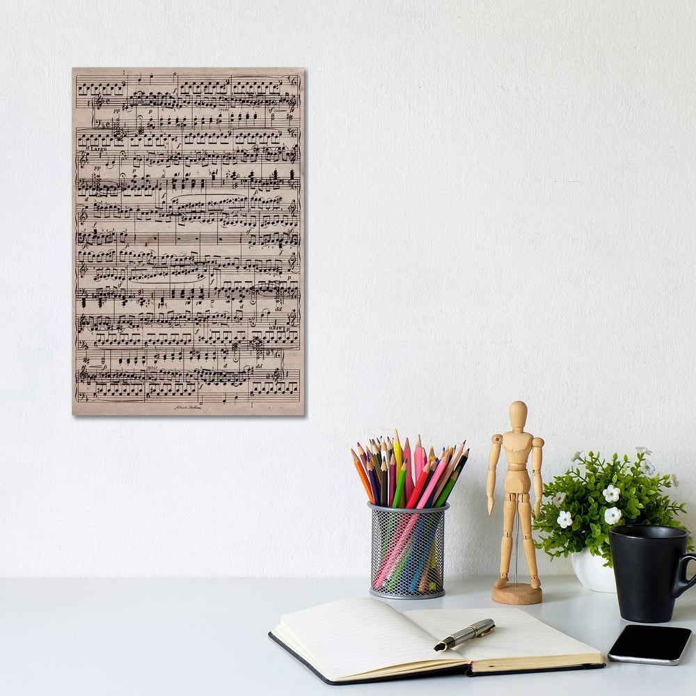 iCanvas "Modern Art - Sheet Music Ode to Joy" by 5by5collective Canvas Print