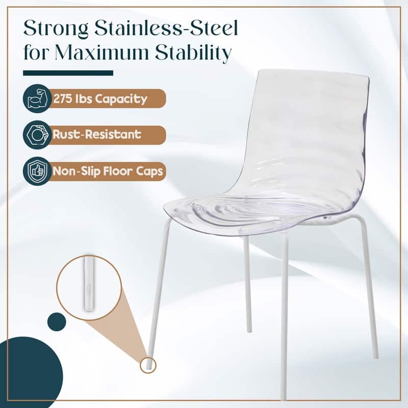 ABS Plastic Dining Chair with Stainless Steel Base Astor Series