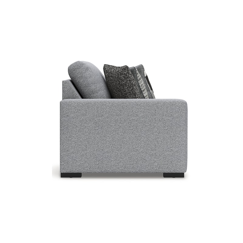 Signature Design by Ashley Bealton Gray 3-Piece Sectional with Chaise - 140" W x 69" D x 41" H
