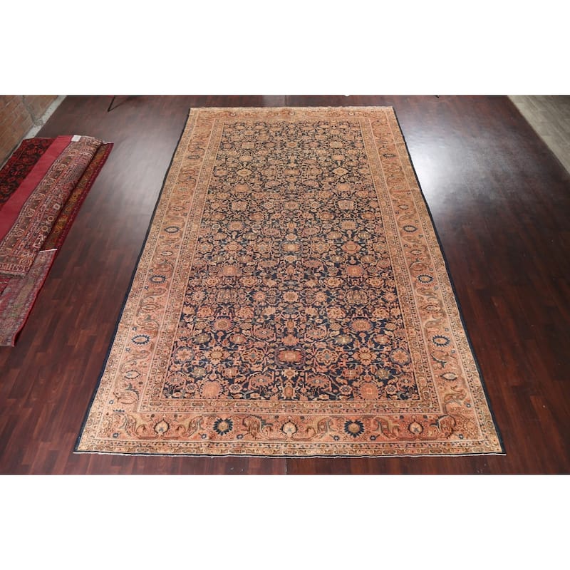 Pre-1900 Antique Malayer Persian Area Rug Handmade Large Wool Carpet - 10'4" x 16'9"