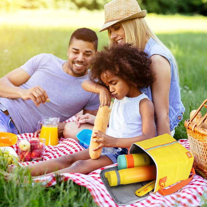 Built Puffer Lunch Crossbody Bag - Citrus Sunrise Stripe