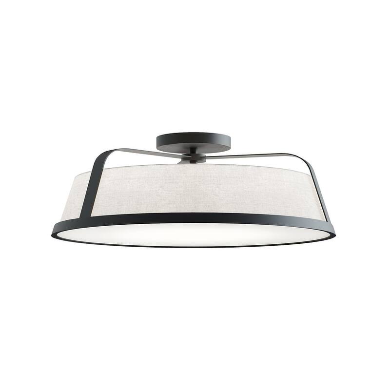 AFX LIZC18MB Lizzette 18" Wide Semi-Flush Ceiling Fixture - Black