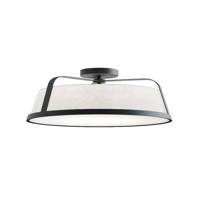 AFX LIZC18MB Lizzette 2 Light 18" Wide Semi-Flush Ceiling Fixture - Black