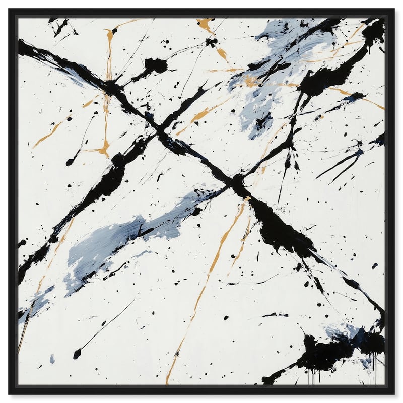 Splintered Impact II Canvas by Art Remedy - 12" x 12" - Black