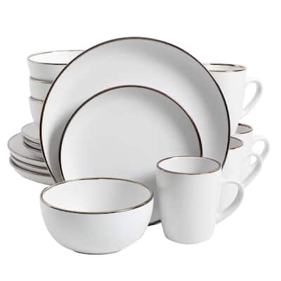 Gibson Home Rockaway Gold 16-Piece Dinnerware Set