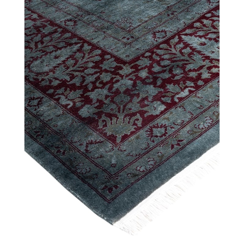 Fine Vibrance One-of-a-Kind Hand-Knotted Area Rug - Gray, 9' 2" x 12' 5" - 9' 2" x 12' 5"