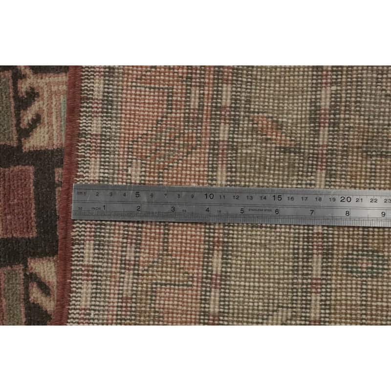 Hand Knotted Oriental 100% Wool Carpet Traditional Tribal Greys & Charcoal Ardebil Area Rug - 8' 11'' X 4' 8''