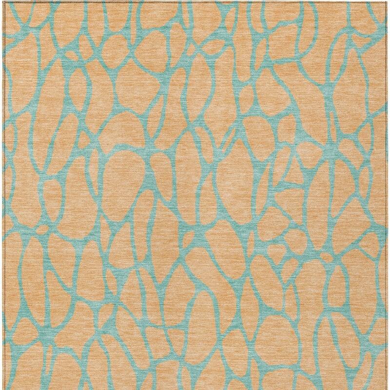 HomeRoots Geometric Transitional Rectangle Outdoor Rug