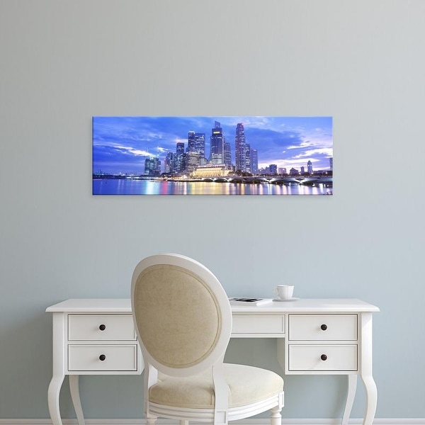 Easy Art Prints Panoramic Images's 'Evening, Singapore' Premium Canvas Art