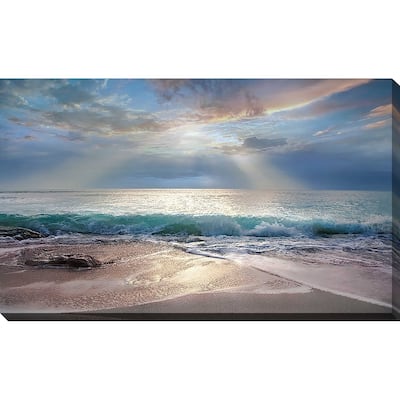 "Aqua Blue Morning" Print on Canvas