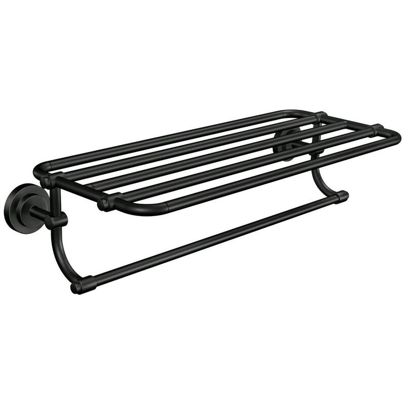 Moen 24" Towel Shelf from the Iso Collection - Matte Black