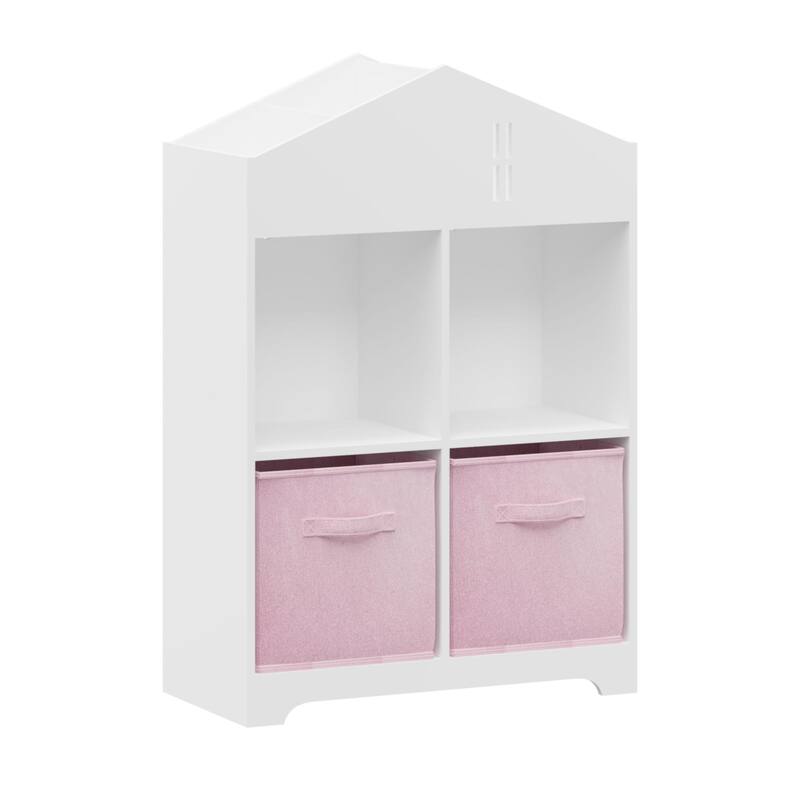 Kids Dollhouse Bookcase with Storage