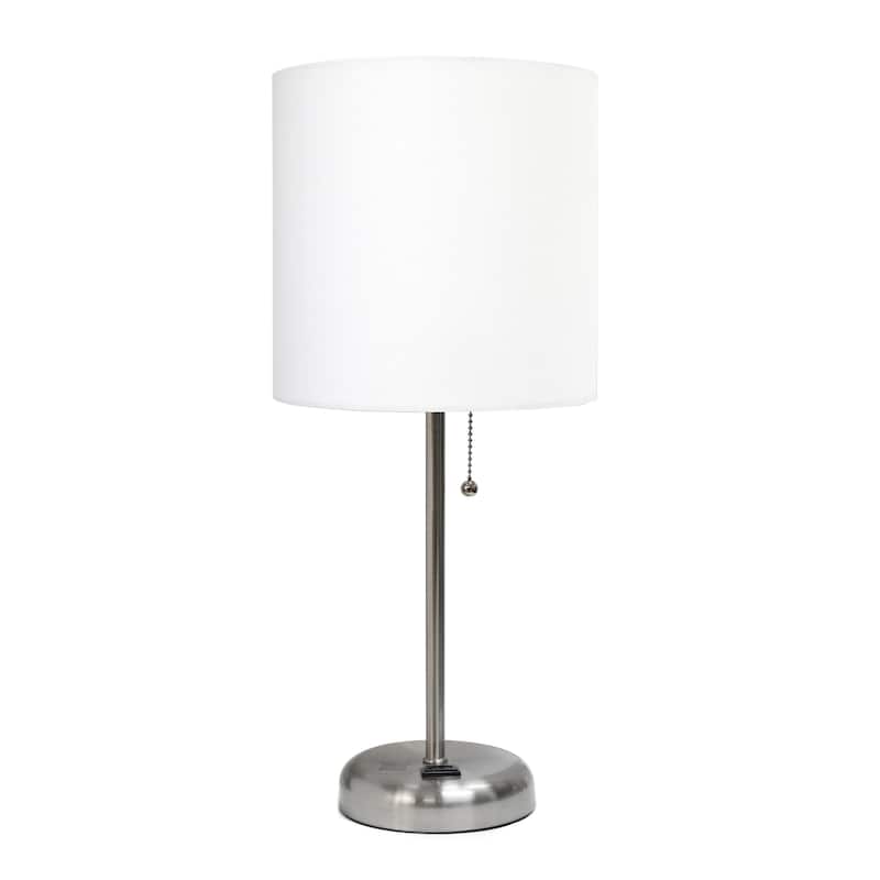 Simple Designs 9.5" Desk Lamp with Charging Outlet and LED Bulb Included - 19.50