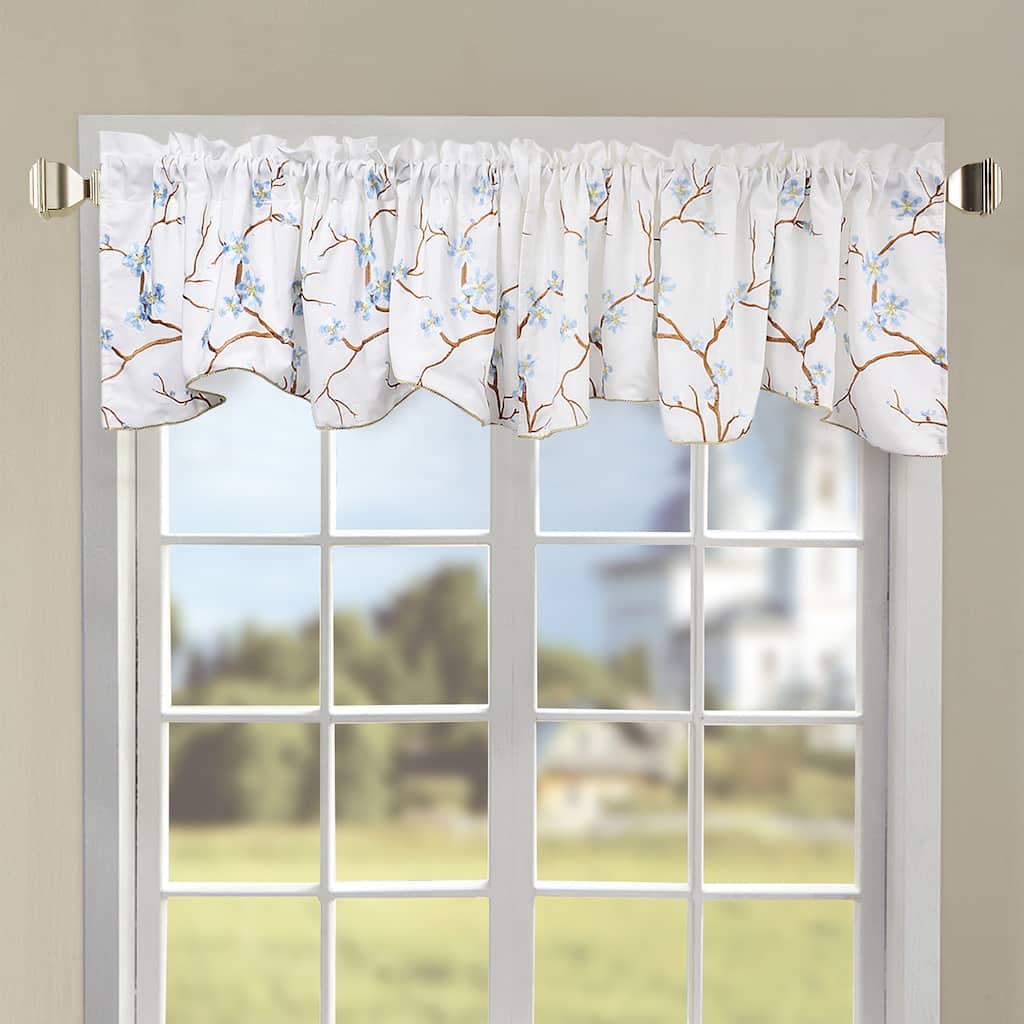Serenta Embroidery Cherry Blossom Valance