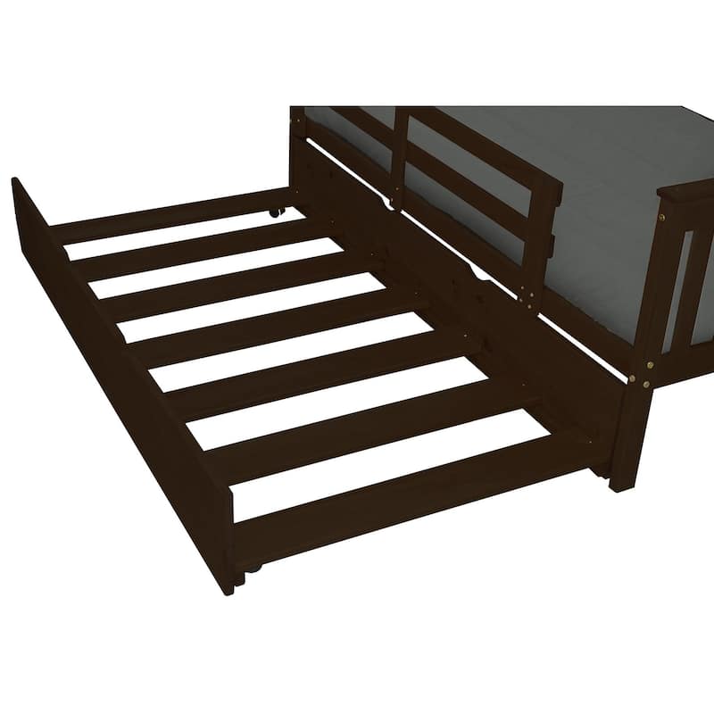 Pine Twin Trundle Unit - Rich Tobacco Stain