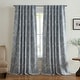 preview thumbnail 1 of 14, Giovanni Medallion Blackout Window Curtain Panel 52x95 - Blue
