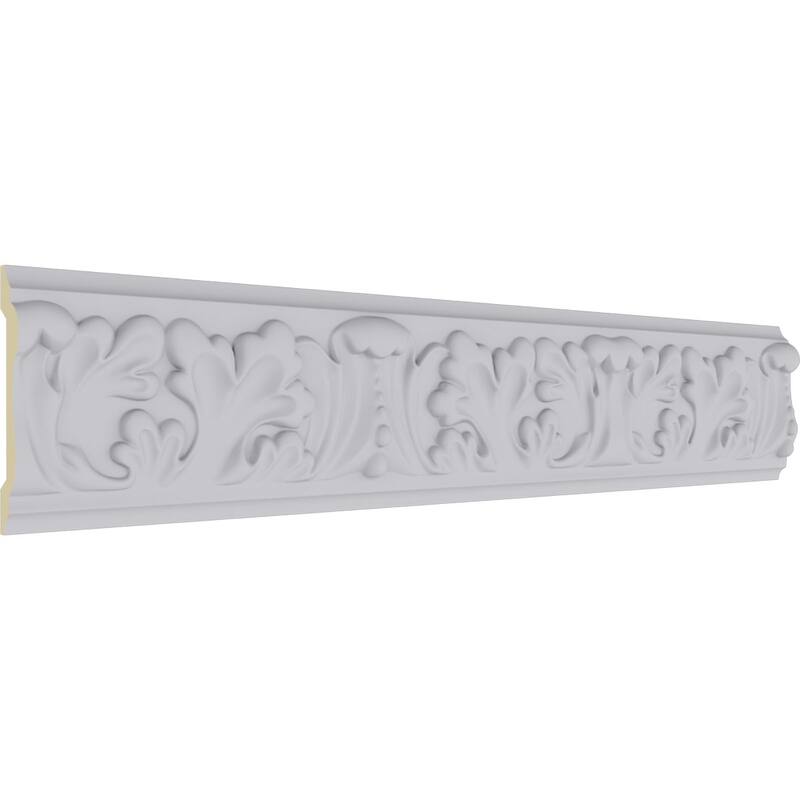 3 1/2"H x 3/4"P x 94 1/2"L Benson Acanthus Leaf Chair Rail