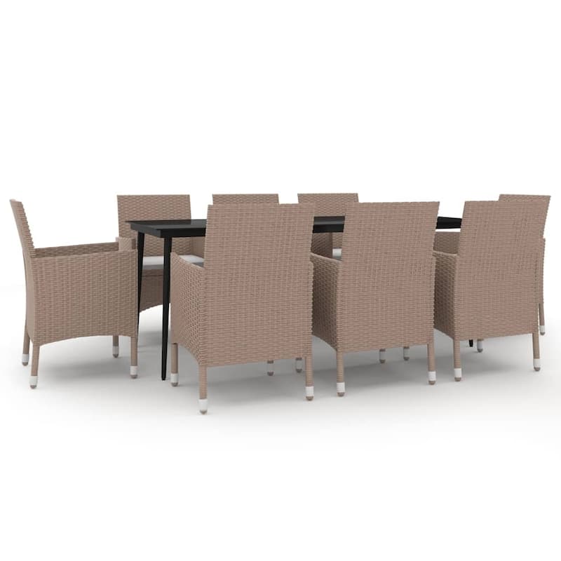 vidaXL Patio Dining Set 3/5/7 Piece Multi Colors 31.5"/55.1" Table Length - 78.7" x 39.4" x 29.1"