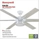 preview thumbnail 2 of 8, 56" Honeywell Kaliza Indoor Modern Ceiling Fan with Remote, Bright White