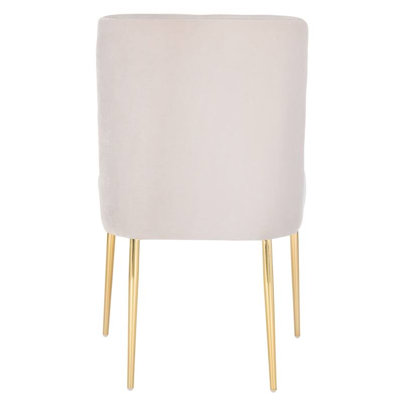 SAFAVIEH Couture Melonie Velvet Accent Chair - Mustard / Brass - 28"x23"x35.3" - 28" W x 23" D x 35" H - 28Wx23Dx35H