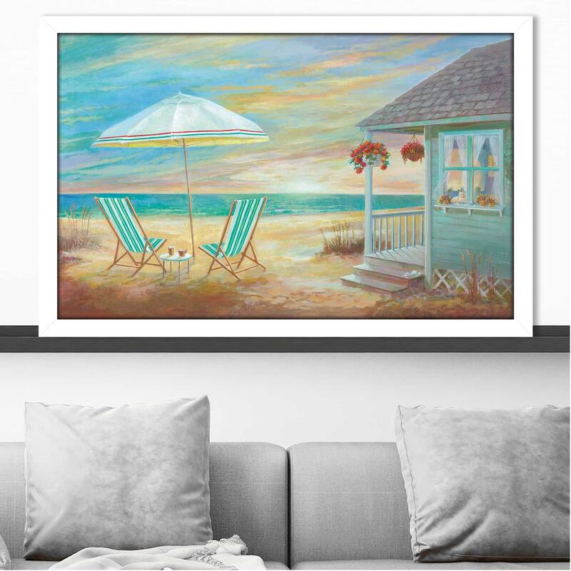 "Beach Cottage" by Ruane Manning Print on Acrylic