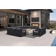 preview thumbnail 75 of 75, PURPLE LEAF Caesar Outdoor Couch with 9.6" Thick Cushion and Table for Yard Porch Deck, Grey Outdoor Patio Conversation Sets 13 Seats - Enclosed