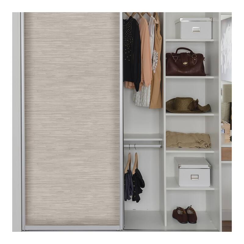 NuWallpaper Cream Faux Grassweave Peel & Stick Wallpaper - 216in x 20.5in x 0.025in