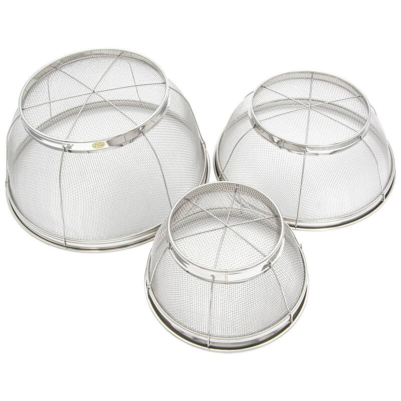 3 Pcs Stainless Steel Mesh Colander Set On Sale Bed Bath & Beyond