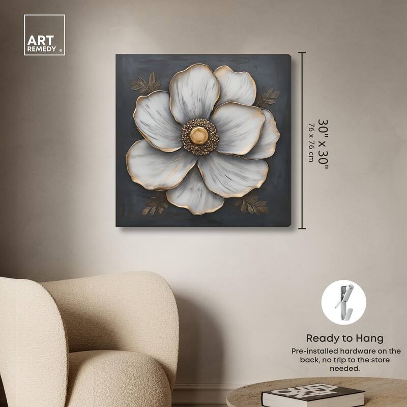 Sculpted Sepals II Canvas by Art Remedy, Gallery Wrapped