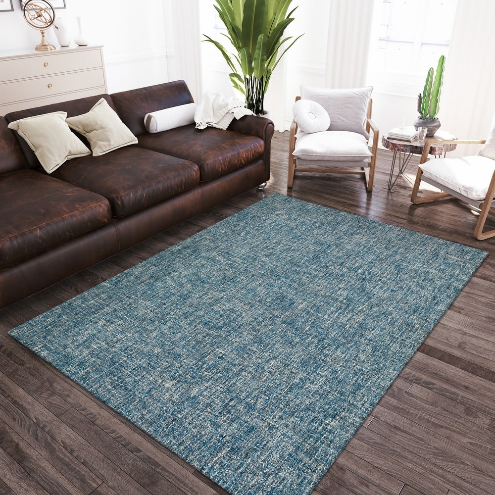 Addison Winslow Active Solid Wool and Viscose Area Rug