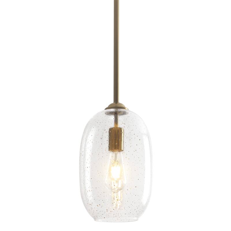 1-Light Seeded Glass Pendant Light