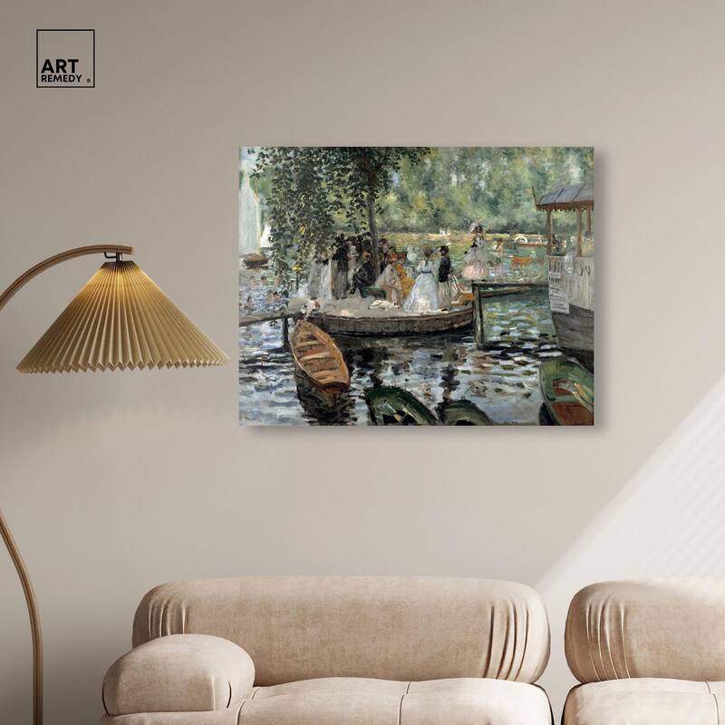 La Grenouillere 1869 Canvas by Art Remedy, Gallery Wrapped