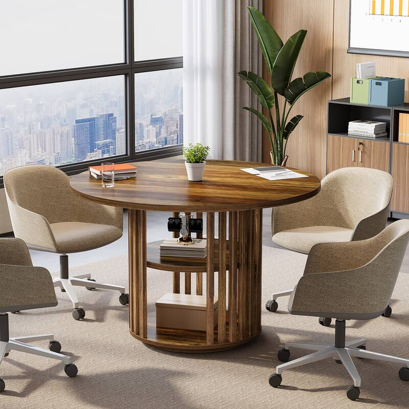 Solid Wood Small Meeting Room Table for Office Conference Room