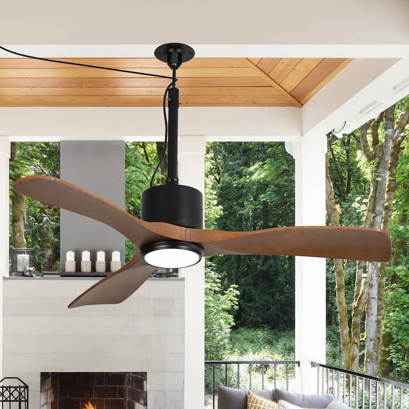 42" Classic Waterproof Wet Outdoor Gazebo Ceiling Fan with Light and Hook
