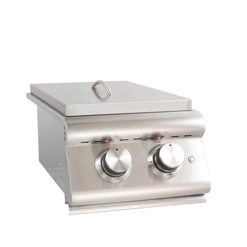 BLAZE - Double Side Burner with Lights - BLZ-SB2LTE (LP) - BLZ-SB2LTE-LP - N/A